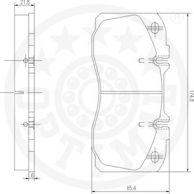 Optimal 12475 - Bremžu uzliku kompl., Disku bremzes autodraugiem.lv