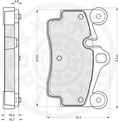 Optimal 12186 - Bremžu uzliku kompl., Disku bremzes autodraugiem.lv