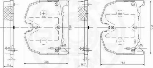 Optimal 12173 - Bremžu uzliku kompl., Disku bremzes autodraugiem.lv