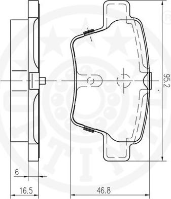 Optimal 12391 - Bremžu uzliku kompl., Disku bremzes autodraugiem.lv