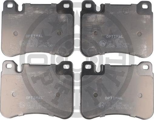 Optimal 12318 - Bremžu uzliku kompl., Disku bremzes autodraugiem.lv