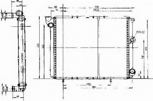 Ordonez 1020428815 - Radiators, Motora dzesēšanas sistēma autodraugiem.lv