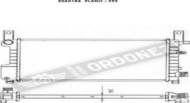 Ordonez 2060186 - Radiators, Motora dzesēšanas sistēma autodraugiem.lv