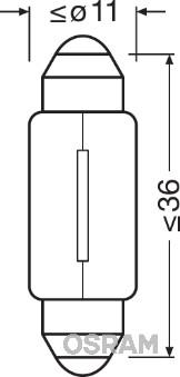 Osram 6418 - Kvēlspuldze, Numura apgaismojuma lukturis autodraugiem.lv