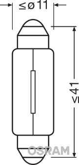 Osram 6429 - Kvēlspuldze, Salona telpas apgaismojums autodraugiem.lv