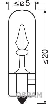 Osram 2723 - Kvēlspuldze, Instrumentu paneļa apgaismojums autodraugiem.lv