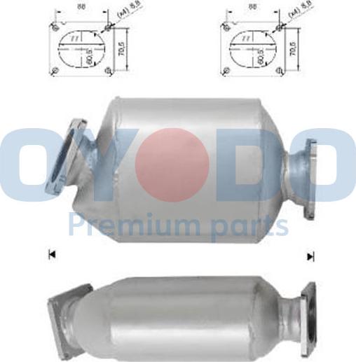 Oyodo 20N0049-OYO - Nosēdumu / Daļiņu filtrs, Izplūdes gāzu sistēma autodraugiem.lv