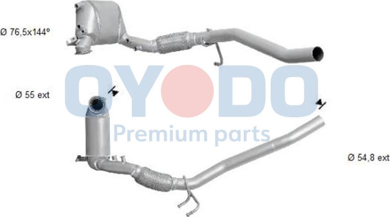 Oyodo 20N0004-OYO - Nosēdumu / Daļiņu filtrs, Izplūdes gāzu sistēma autodraugiem.lv