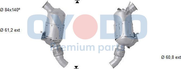 Oyodo 20N0036-OYO - Nosēdumu / Daļiņu filtrs, Izplūdes gāzu sistēma autodraugiem.lv