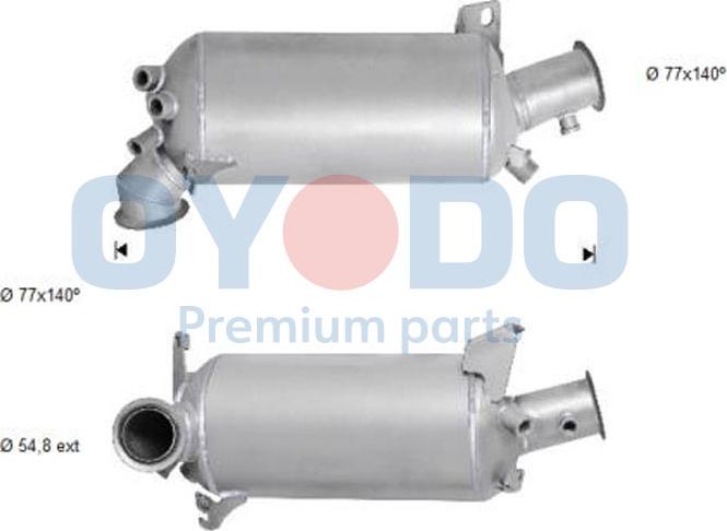 Oyodo 20N0037-OYO - Nosēdumu / Daļiņu filtrs, Izplūdes gāzu sistēma autodraugiem.lv