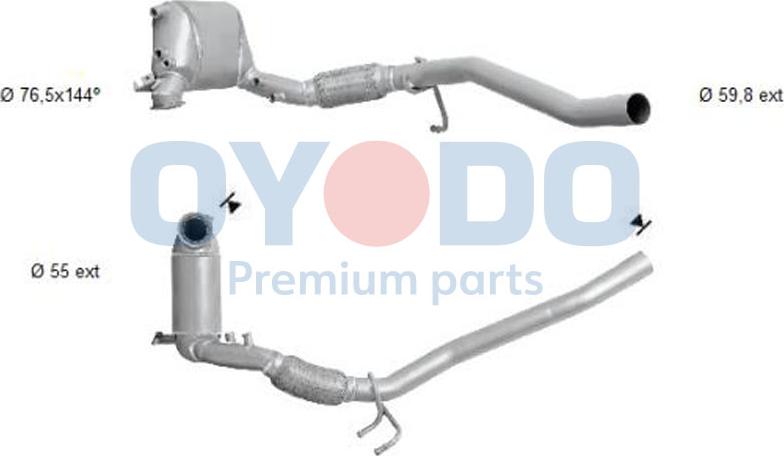 Oyodo 20N0029-OYO - Nosēdumu / Daļiņu filtrs, Izplūdes gāzu sistēma autodraugiem.lv