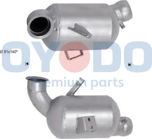 Oyodo 20N0150-OYO - Nosēdumu / Daļiņu filtrs, Izplūdes gāzu sistēma autodraugiem.lv