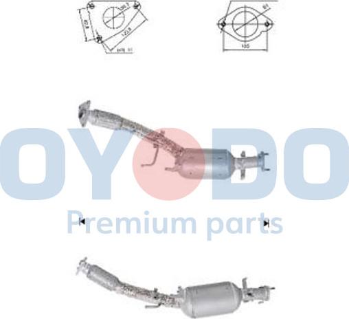Oyodo 20N0101-OYO - Nosēdumu / Daļiņu filtrs, Izplūdes gāzu sistēma autodraugiem.lv