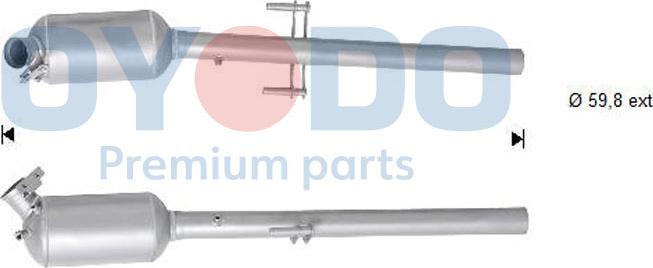 Oyodo 20N0123-OYO - Nosēdumu / Daļiņu filtrs, Izplūdes gāzu sistēma autodraugiem.lv