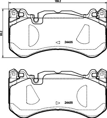 Brembo P 50 165 - Bremžu uzliku kompl., Disku bremzes autodraugiem.lv