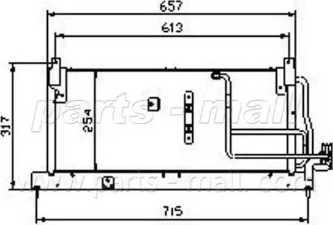 Parts-Mall PXNC1-011 - Kondensators, Gaisa kond. sistēma autodraugiem.lv