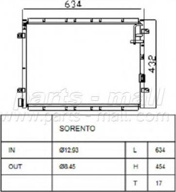 Parts-Mall PXNCB-038 - Kondensators, Gaisa kond. sistēma autodraugiem.lv