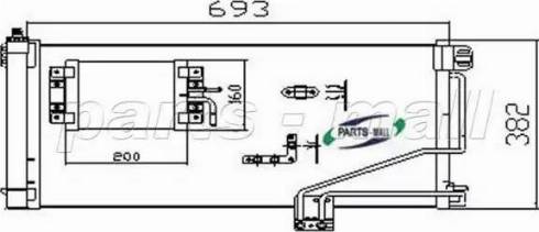 Parts-Mall PXNCR-006 - Kondensators, Gaisa kond. sistēma autodraugiem.lv