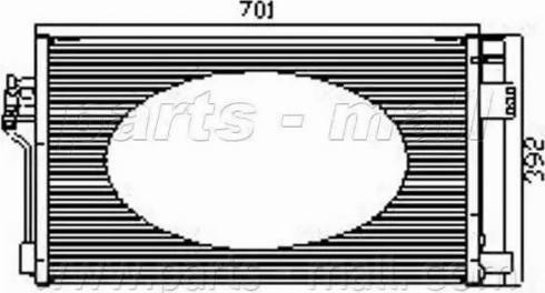 Parts-Mall PXNCR-015 - Kondensators, Gaisa kond. sistēma autodraugiem.lv