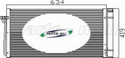 Parts-Mall PXNCV-006 - Kondensators, Gaisa kond. sistēma autodraugiem.lv