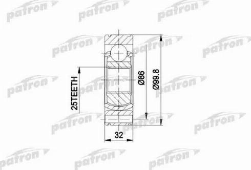 Patron PCV3020 - Šarnīru komplekts, Piedziņas vārpsta autodraugiem.lv