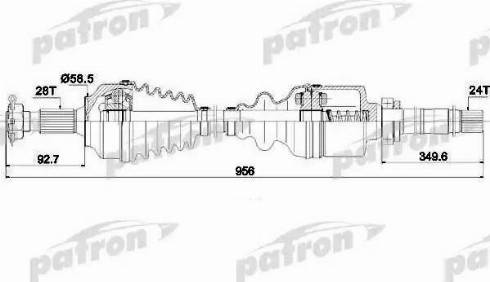 Patron PDS4580 - Piedziņas vārpsta autodraugiem.lv