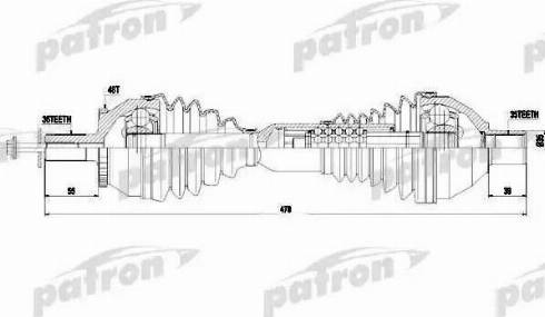 Patron PDS0442 - Piedziņas vārpsta autodraugiem.lv