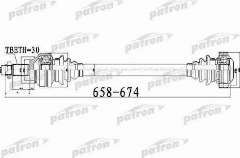 Patron PDS0480 - Piedziņas vārpsta autodraugiem.lv