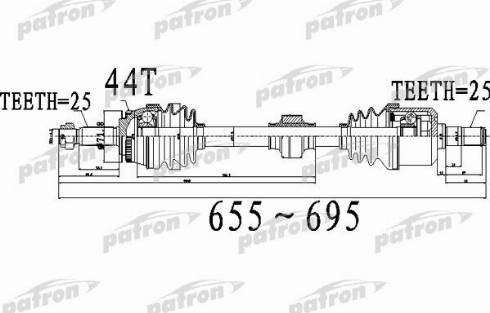 Patron PDS0488 - Piedziņas vārpsta autodraugiem.lv