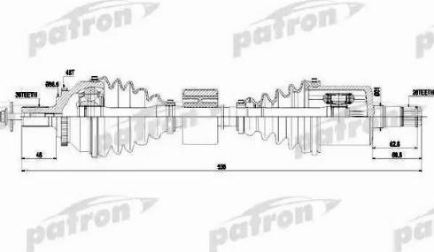 Patron PDS0439 - Piedziņas vārpsta autodraugiem.lv