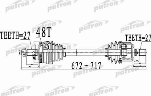 Patron PDS0507 - Piedziņas vārpsta autodraugiem.lv