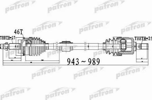 Patron PDS0512 - Piedziņas vārpsta autodraugiem.lv