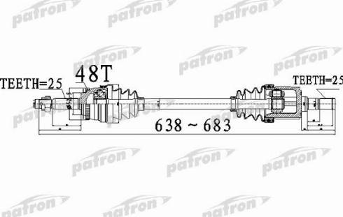 Patron PDS0521 - Piedziņas vārpsta autodraugiem.lv