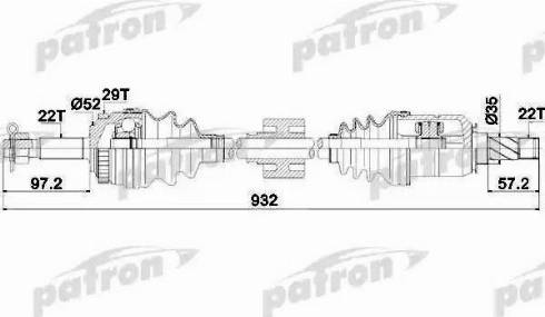 Patron PDS0193 - Piedziņas vārpsta autodraugiem.lv