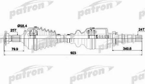 Patron PDS0146 - Piedziņas vārpsta autodraugiem.lv