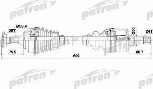 Patron PDS0147 - Piedziņas vārpsta autodraugiem.lv