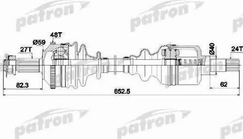 Patron PDS0335 - Piedziņas vārpsta autodraugiem.lv