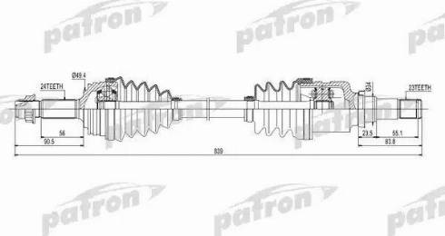 Patron PDS0260 - Piedziņas vārpsta autodraugiem.lv