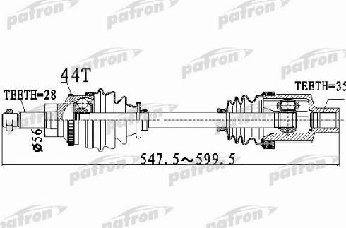 Patron PDS2919 - Piedziņas vārpsta autodraugiem.lv