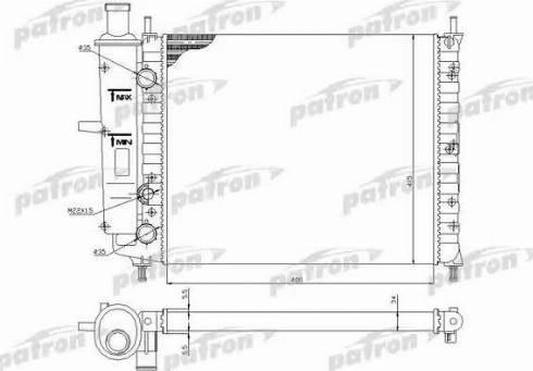 Patron PRS3057 - Radiators, Motora dzesēšanas sistēma autodraugiem.lv