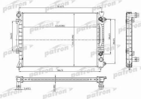 Patron PRS3011 - Radiators, Motora dzesēšanas sistēma autodraugiem.lv