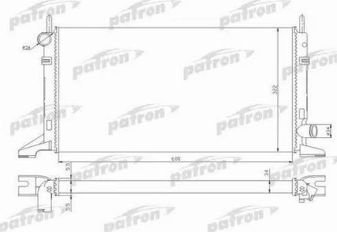 Patron PRS3321 - Radiators, Motora dzesēšanas sistēma autodraugiem.lv