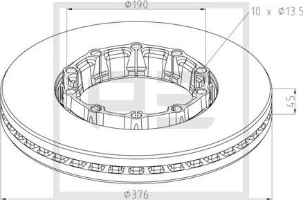 PE Automotive 066.256-10A - Bremžu diski autodraugiem.lv