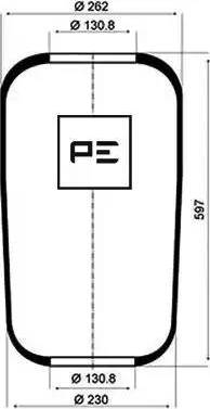 PE Automotive 084.055-70A - Pneimoatsperes spilvens, Pneimopiekare autodraugiem.lv