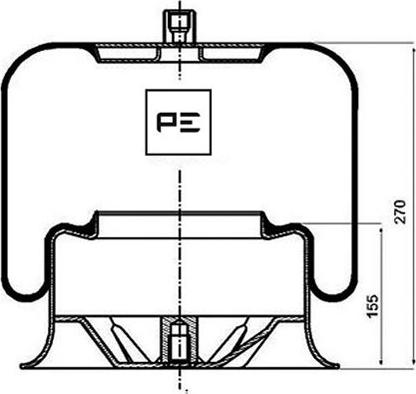 PE Automotive 084.111-71A - Pneimoatsperes spilvens, Pneimopiekare autodraugiem.lv