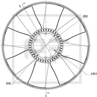 PE Automotive 020.219-00A - Ventilatora darba rats, Motora dzesēšanas sistēma autodraugiem.lv
