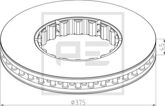 PE Automotive 146.224-10A - Bremžu diski autodraugiem.lv