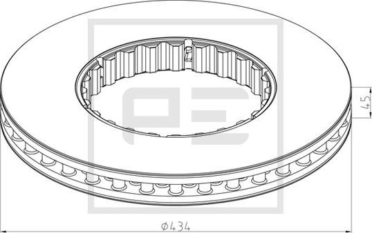 PE Automotive 146.222-10A - Bremžu diski autodraugiem.lv