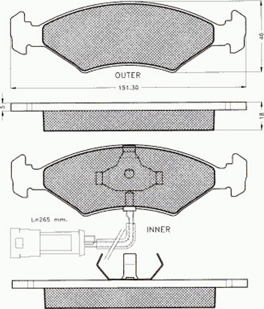 Pex 7045 - Bremžu uzliku kompl., Disku bremzes autodraugiem.lv