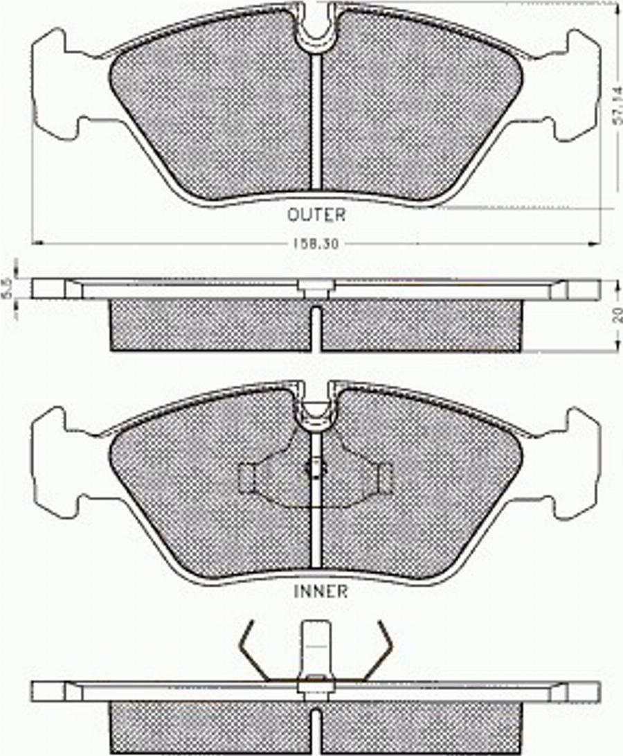 Pex 7156 - Bremžu uzliku kompl., Disku bremzes autodraugiem.lv